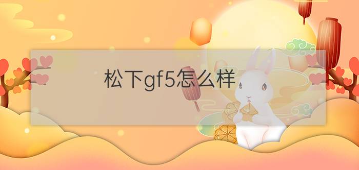 松下gf5怎么样  松下gf5报价参考